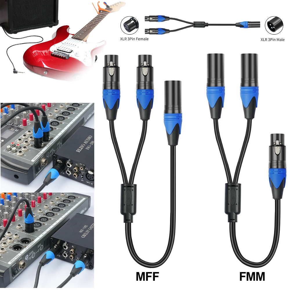 Audio Splitter Y - كابل تقسيم XLR بطول 50 سم،