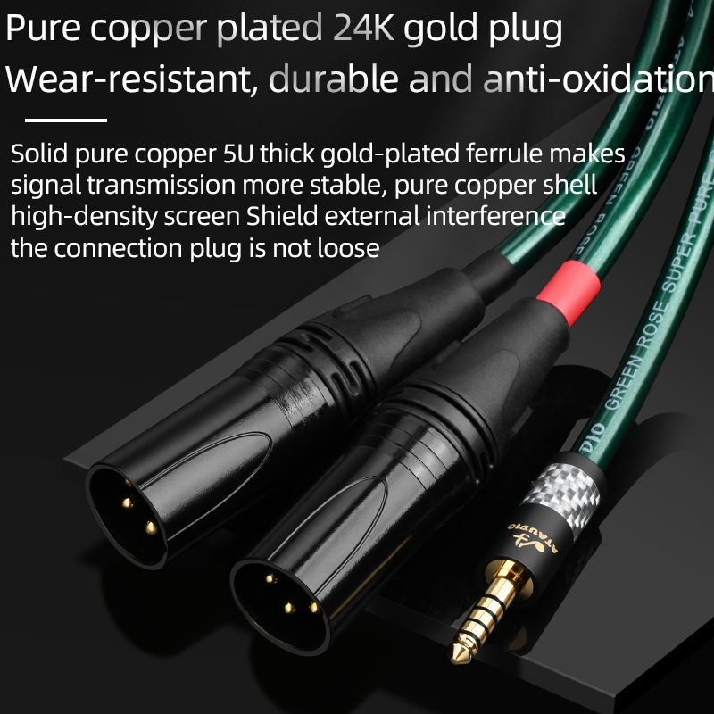 ATAUDIO HIFI 4.4 مللي متر ذكر  - مراجعة Audio Splitter Y وسعره