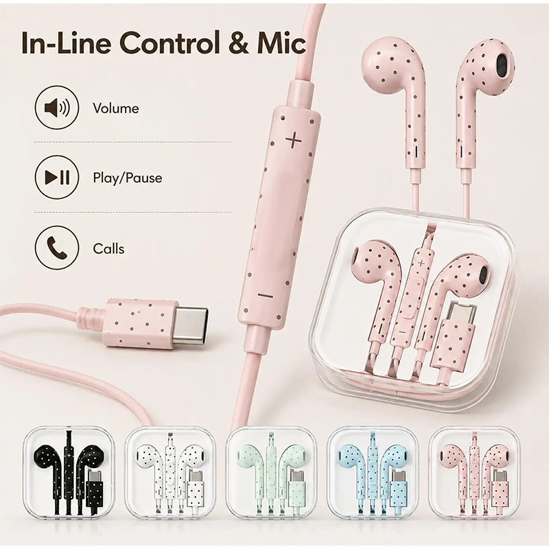 سماعات أذن من النوع C بنمط نقا - مراجعة Usb C Earphone وسعره